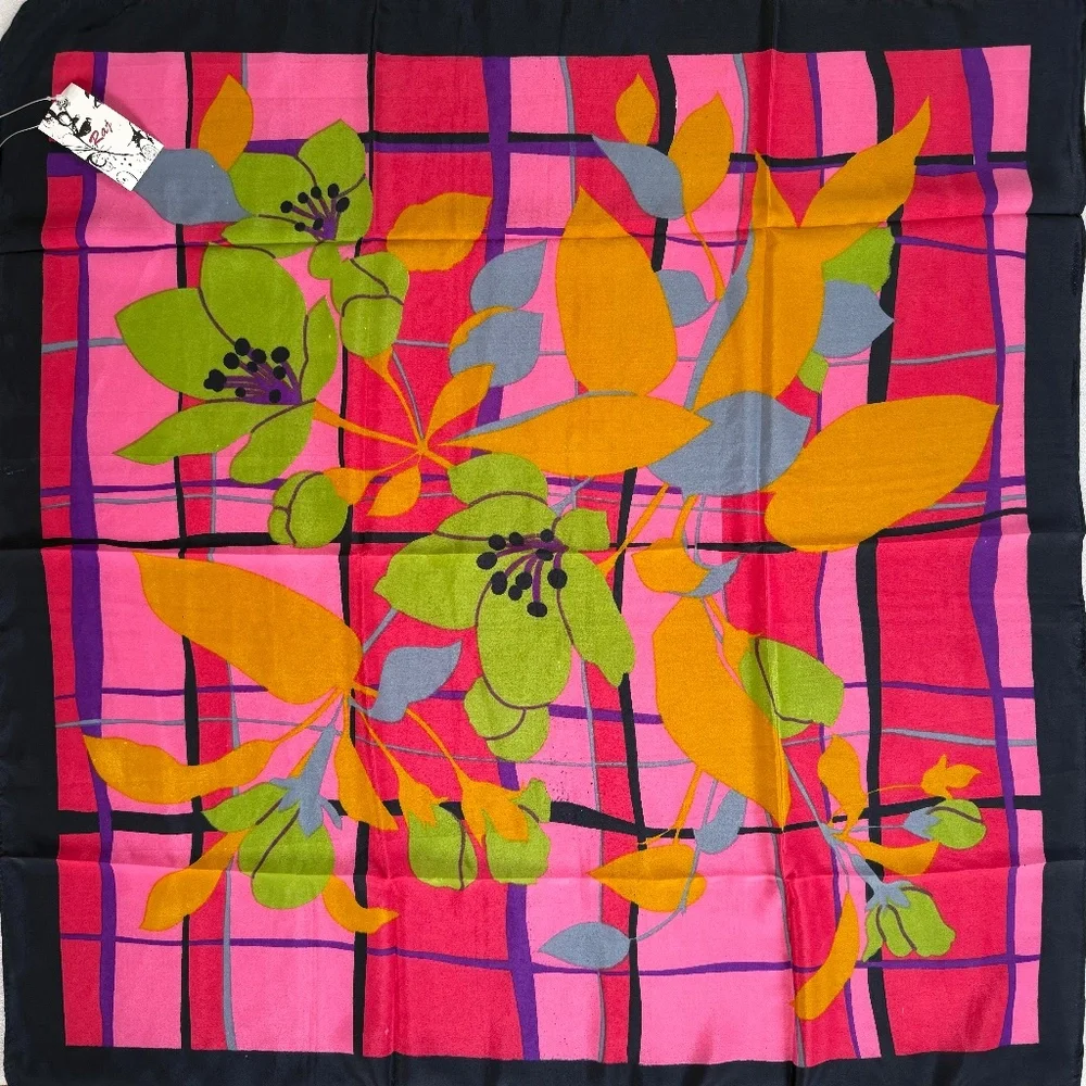 Anthropologie Raj Floral Silk Scarf
